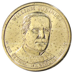 Монета 1 доллар 2013 года D США Уильям Мак-Кинли 25-й президент США