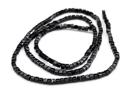 Бусины из циркона кубик граненый 3*3мм цвет черный, 38см, 130 бусин Радуга камня