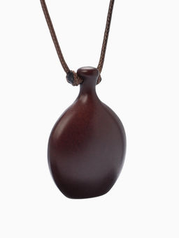 Кулон на шнурке стиль "Бутылёк", 90см, цвет коричневый