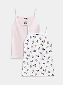 Kare Yaka Minnie Mouse Bask?l? K?z ?ocuk Atlet 2li