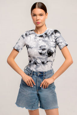 Арт.3203/3 Футболка женская 42-48 (4 шт) Цвет:серый,белый - Калинка фото 6