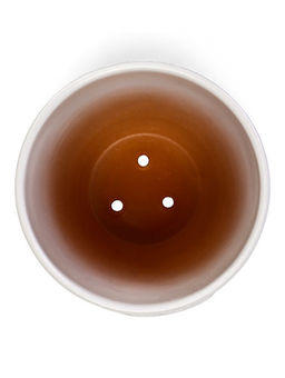 Горшок цветочный с поддоном 2,5 л, d18/h16 см белый керамика, "Голландия" (М)