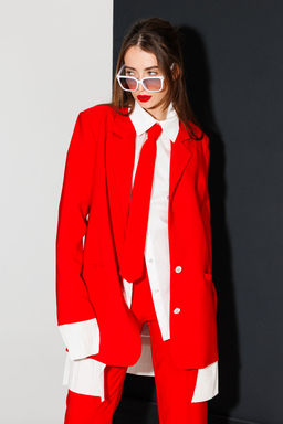 Жакет NIKVA н549-1 красный  фото 3