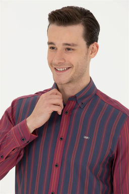 Мужская темно-синяя рубашка с длинным рукавом - U.s. polo assn фото 9