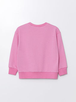 Bisiklet Yaka Bask?l? Uzun Kollu K?z ?ocuk Sweatshirt - Waikiki фото 2