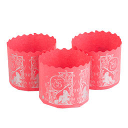 Цена за 10 шт. Форма для кулича Зайчата на розовом Caramella