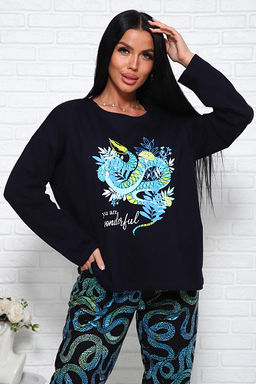 Костюм с брюками (01027. бирюзовый) - Плиона фото 12