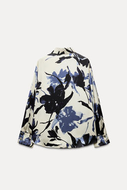 PRINTED SATIN SHIRT - Zara фото 4