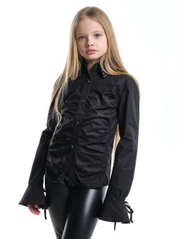 Рубашка для девочки черная 33-92531 черный