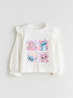 Stitch & Angel Bask?l? K?z Bebek Ti??rt ve Tayt