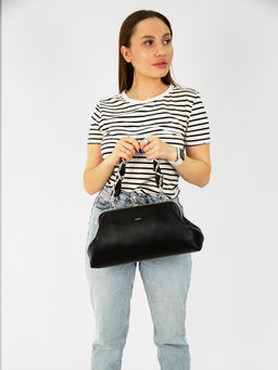 LACCOMA сумка Паола-22-Л815-черный эко кожа хлопок  фото 6