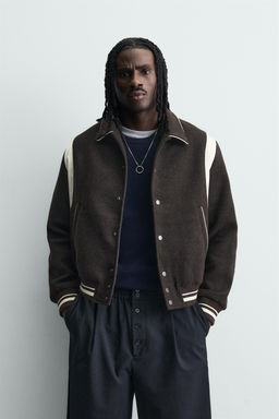 CONTRAST BOMBER JACKET - Zara фото 10