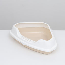 Туалет угловой с рамкой, 55.5×41.5×15 см, бежевый