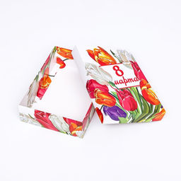 Подарочная коробка сборная Букет тюльпанов 21 х 15 х 5,7 - UPAK LAND фото 5