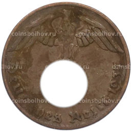 Монета 1 рейхспфенниг 1937 года A Германия