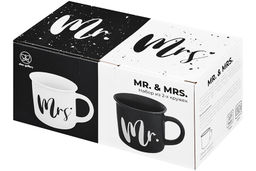 Набор 2 кружек Elan Gallery Mrs and Mr 400 мл New Bone China  фото 14