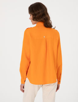 Turuncu Comfort Fit Uzun Kollu G_mlek - Pierre cardin фото 5