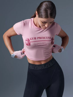 Укороченная спортивная футболка из хлопка