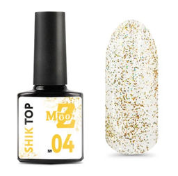 Shik top MOOZ №4 - Золотой с голографическим сиянием.