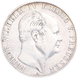 Монета 1 талер 1858 года Пруссия (Горный талер)