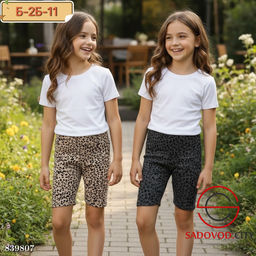 Велосипедки для девочки с принтом