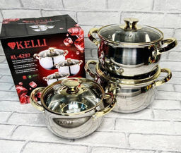 Набор посуды нерж. "Kelli" 6 пр , арт. KL-4297
