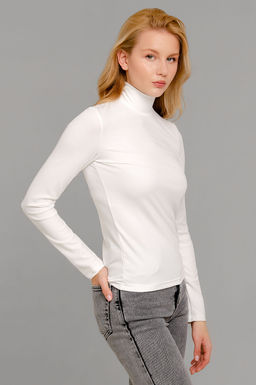 Арт.12803/4 Водолазка женская  42-50 (5 шт) Цвет:молочный