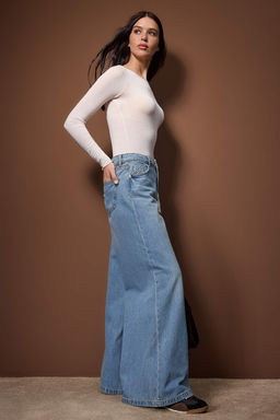 Mavi Normal Bel Ekstra Wide Leg Jeans TWOAW26JE00307 - Trendyolmilla фото 2