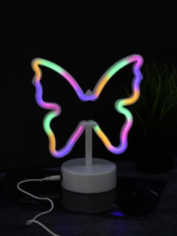 Неоновый LED ночник настольный "Butterfly", свечение mix (20*23,5 см)