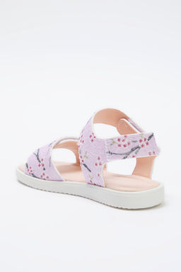 Trendyol Shoes Pembe Cicek Desenli Simli C?rt Bantl? Kucuk K?z Cocuk Kids Sandalet TAKSS25SD00052 - Trendyolmilla фото 4