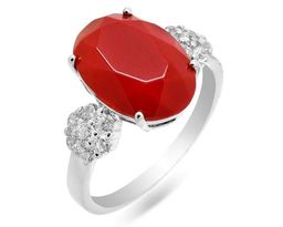 Кольцо из серебра коралл, МЦВ057