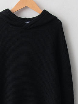 Kap??onlu Basic Uzun Kollu Erkek ?ocuk ?nce Triko Kazak - Waikiki фото 3