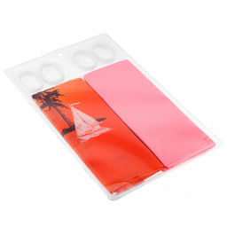 Штора для ванной полиэтилен 180х180см "Дуэт" "Регата" розовый, 12 колец, набор 2 штуки, в блистере (Китай)