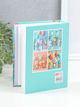 Фотоальбом на 100 фото 10×15 см «Зверушки и облачка», 4.5×12.5×16.5 см