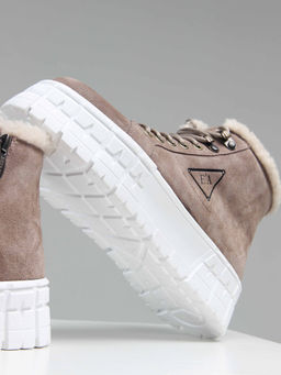 Ботинки 243.212131w. Капучино замша/Мех