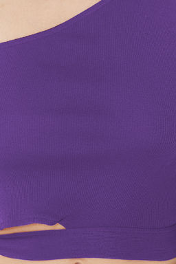 Murdum tek Omuz Fitted/Vucuda Oturan Baglama Detayl? Fitili Orme Bluz TWOSS22BZ1558