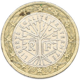 Монета 1 евро 2000 года Франция
