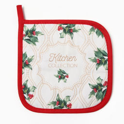 Прихватка Этель Christmas melody, саржа, 19?19 см, хлопок 100%, ватин 250 г/м?