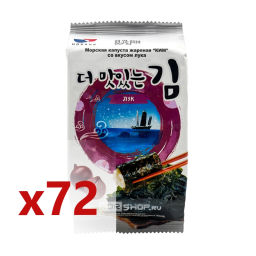 1 кор. Жареная морская капуста КИМ со вкусом лука Hokang (VCA), Корея (72шт *5 г) Акция