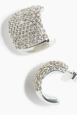 Pendientes de aro con strass - H&m фото 2