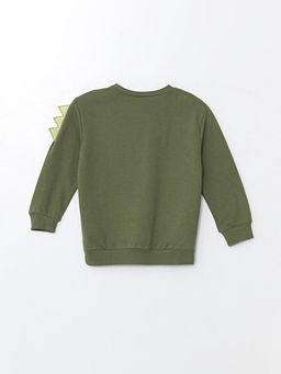 Bisiklet Yaka Uzun Kollu Bask?l? Erkek Bebek Sweatshirt ve E?ofman Alt 2li Tak?m