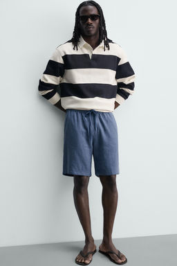 BERMUDA RELAXED FIT VISCOSA - LINO / Azul claro - Zara фото 6