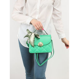 Сумка женская искусственная кожа Ch&K-5371, 1отд+карм/перег, плечевой ремень, зеленый SALE 253269 - Adelia фото 5