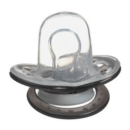 Соска - пустышка силиконовая ортодонтическая M&B «Слоник», от 0 мес., с колпачком, черный