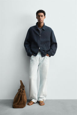 REGULAR FIT 100% LINEN JACKET
