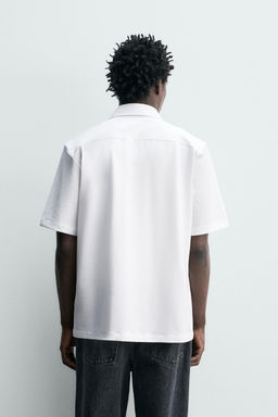 CAMISA REGULAR FIT ESTRUCTURA / Blanco - Zara фото 3