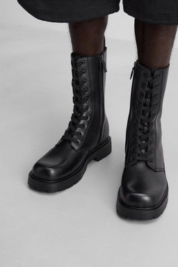 LACE-UP BOOTS WITH CHUNKY SOLE - Zara фото 4