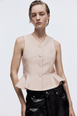 Chaleco con escote de pico y peplum - H&m фото 6