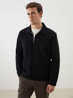 Polo Yaka Erkek Sweatshirt