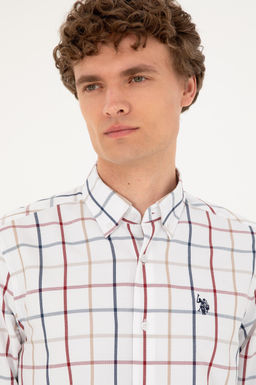 U. S. Polo Assn / Мужская белая рубашка с длинным рукавом - U.s. polo assn фото 2